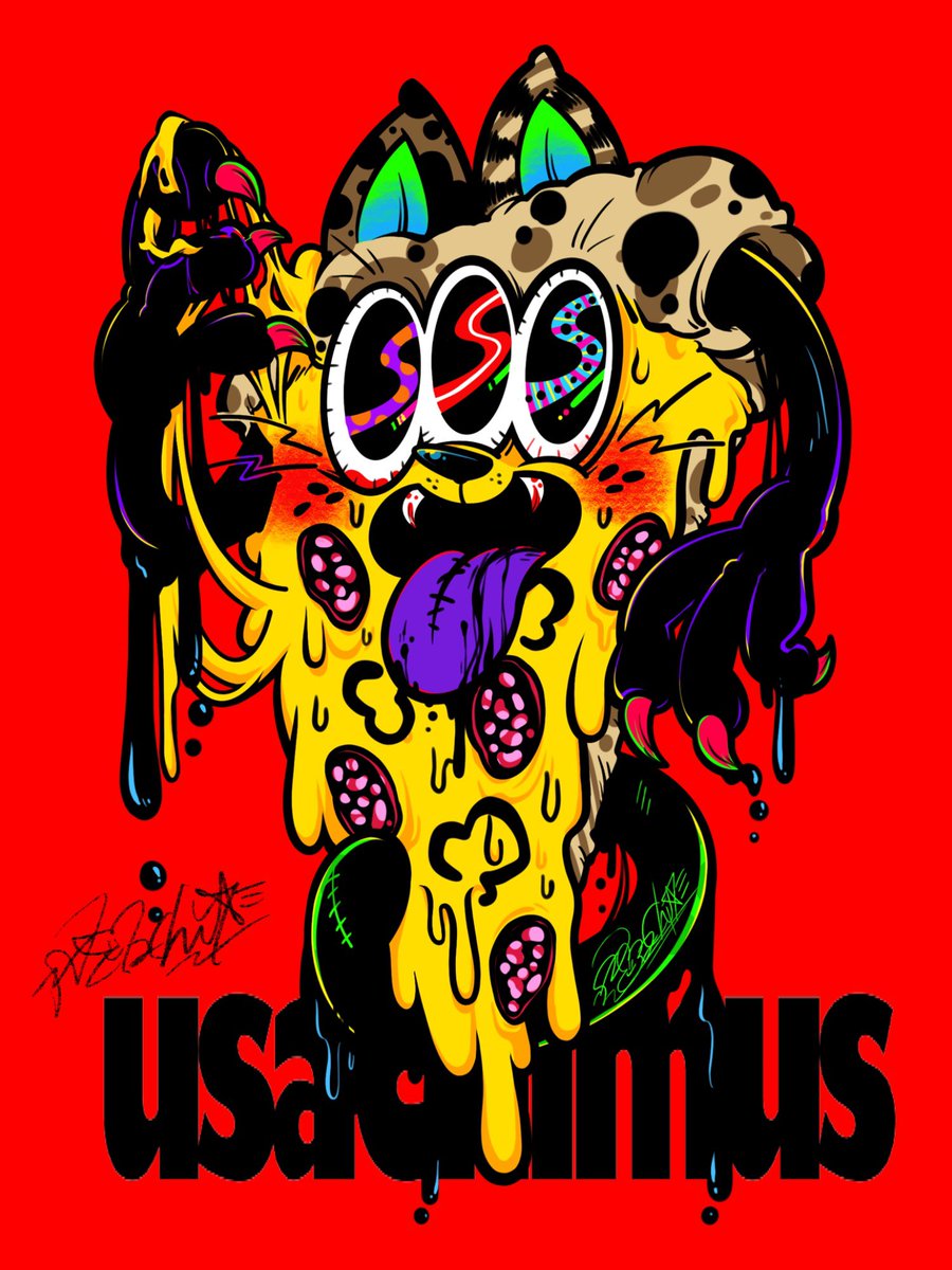 「ハロウィンが近いのでモンスター置いていくね 」|usachimu's!!のイラスト