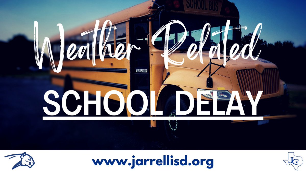 Jarrell_ISD's tweet image. ❗️WEATHER DELAY❗️
We are still experiencing power outages at several campuses/Central Office. Strong winds/down power lines are also a concern this morning. As a result, we have a 2-hour delay. School and bus times will run two hours later than normal. #atxwx