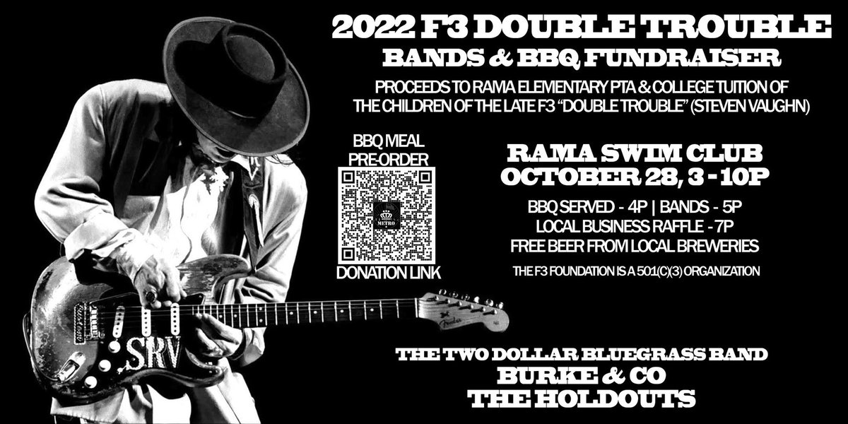 Beer, BBQ, Bands and making an impact in the name of a F3 brother...<a href="/F3Bastion/">F3 Bastion</a> pax, MAKE IT HAPPEN!