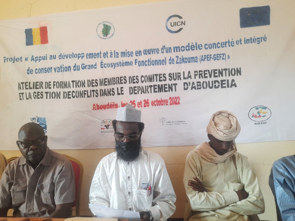 Sotouksi odette (@sotouksi) on Twitter photo le Consortium UICN organise les 25 et 26 l'atelier de formation des membres des comités sur la prévention et la gestion de conflits dans le département d'Aboudeïa.L'ouverture ce matin 25 octobre 2022 á Aboudeïa.
<a href="/ApefProgramme/">Programme APEF</a> <a href="/UICN_PACO/">UICN-PACO</a> <a href="/AfricanParks/">African Parks</a> <a href="/barkabreme1/">@breme.barka</a> <a href="/nehemie_k/">NDOMASSAL K. Néhémie</a> le Consortium UICN organise les 25 et 26 l'atelier de formation des membres des comités sur la prévention et la gestion de conflits dans le département d'Aboudeïa.L'ouverture ce matin 25 octobre 2022 á Aboudeïa.
<a href="/ApefProgramme/">Programme APEF</a> <a href="/UICN_PACO/">UICN-PACO</a> <a href="/AfricanParks/">African Parks</a> <a href="/barkabreme1/">@breme.barka</a> <a href="/nehemie_k/">NDOMASSAL K. Néhémie</a>