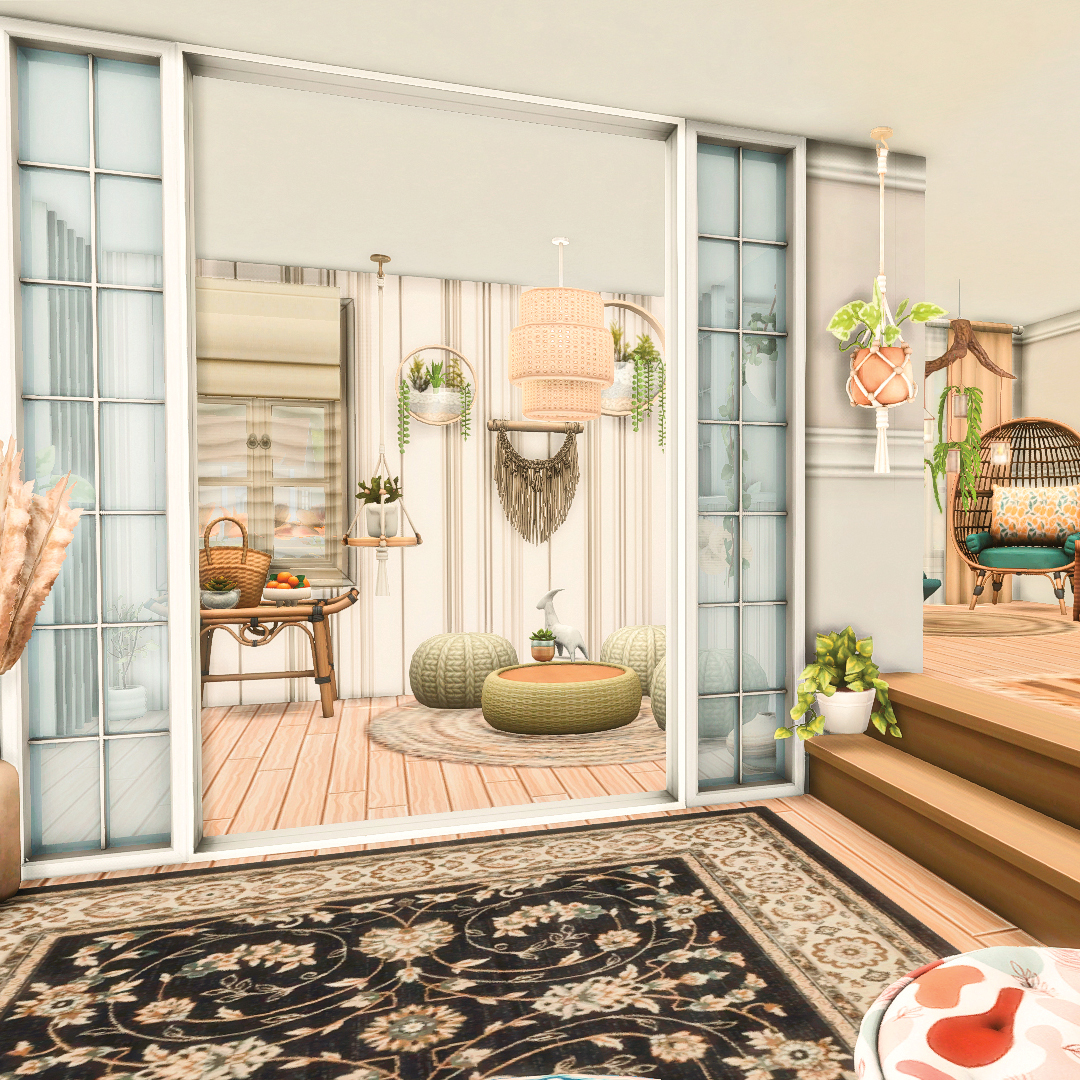 SimsonicaS's tweet image. Single Mom Boho House 👩‍👧‍👧  
Speed build available on my youtube channel → youtu.be/JUBc142dTgM 
I had a lot of fun creating this build. Especially using some objects to give it a bohemian style ❤️  
✨EA Id for tray files : sims_novation
✨PDF file with cc links in my youtube