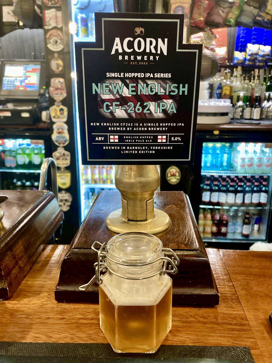 HallcrossThe's tweet photo. NEW GUEST ALE
NEW ENGLISH CF-262 IPA
A single hopped IPA brewed by Acorn Brewery #yourlocalpub #localindependent #realale #goodbeerguide @AcornBrewery @DoncasterCAMRA https://t.co/G9arboJ5Qc