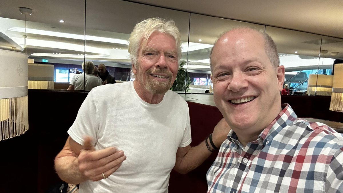 Real honour to meet Richard Branson this morning.