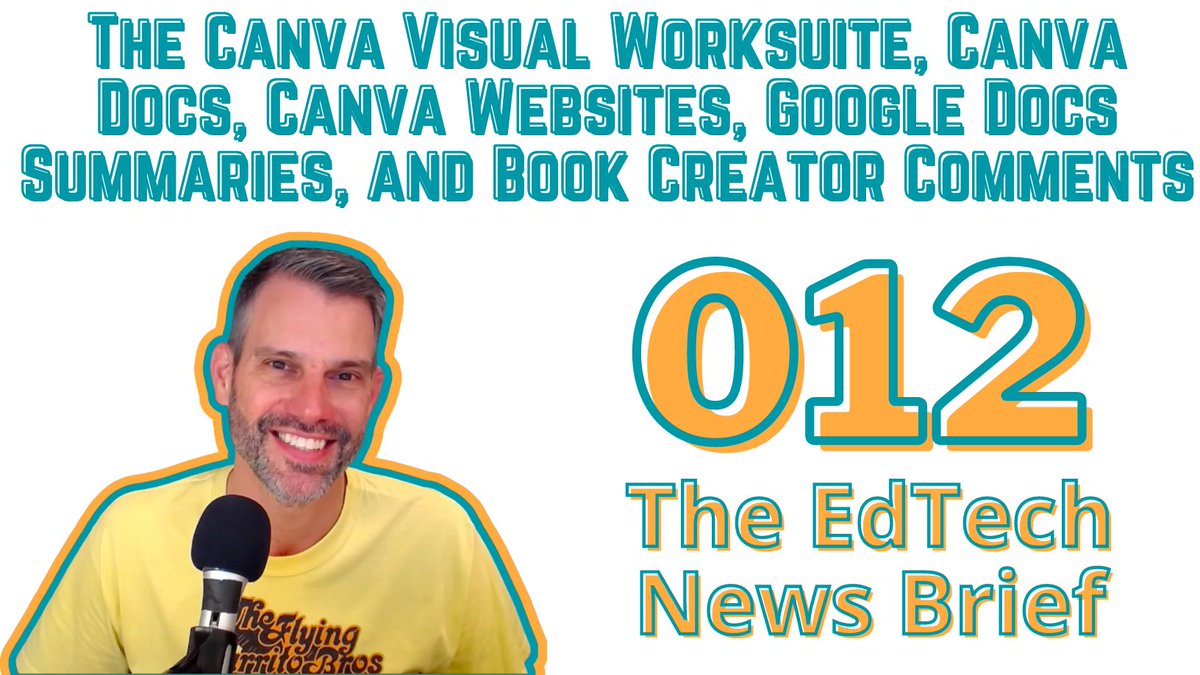 🚨 New #TheEdTechNewsBrief Episode! 🚨 🔴 @Canva Visual Worksuite 🟠 #CanvaDocs 🟡 #CanvaWebsites 🟢 Suggested Summaries in @GoogleDocs 🔵 Multimedia Comments & Feedback in @BookCreatorApp #podcastpd #podcastedu #ETCoaches 📺 youtu.be/k7yd-8VdmsA 🎧 podcasts.apple.com/us/podcast/the…