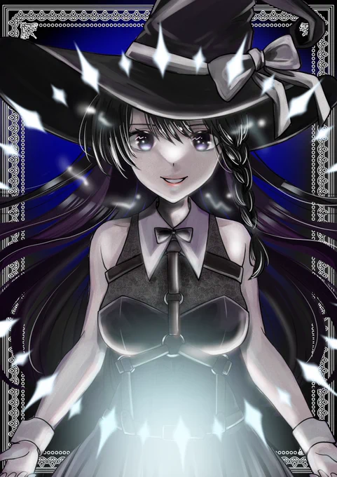 もうすぐハロウィンなので魔力高めな魔女さん描きました! #創作 #イラスト #ハロウィン #ハロウィンイラスト