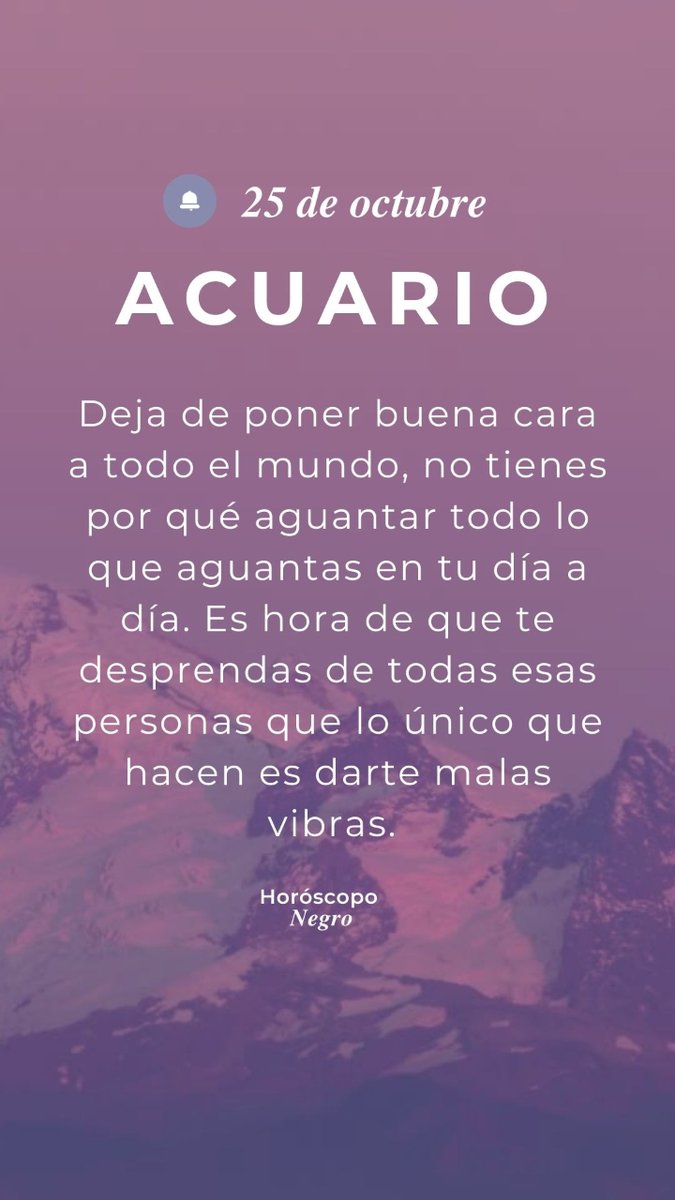 El horóscopo diario del 25 de octubre para Acuario🔮♒ #horoscoponegro #horoscopodiario