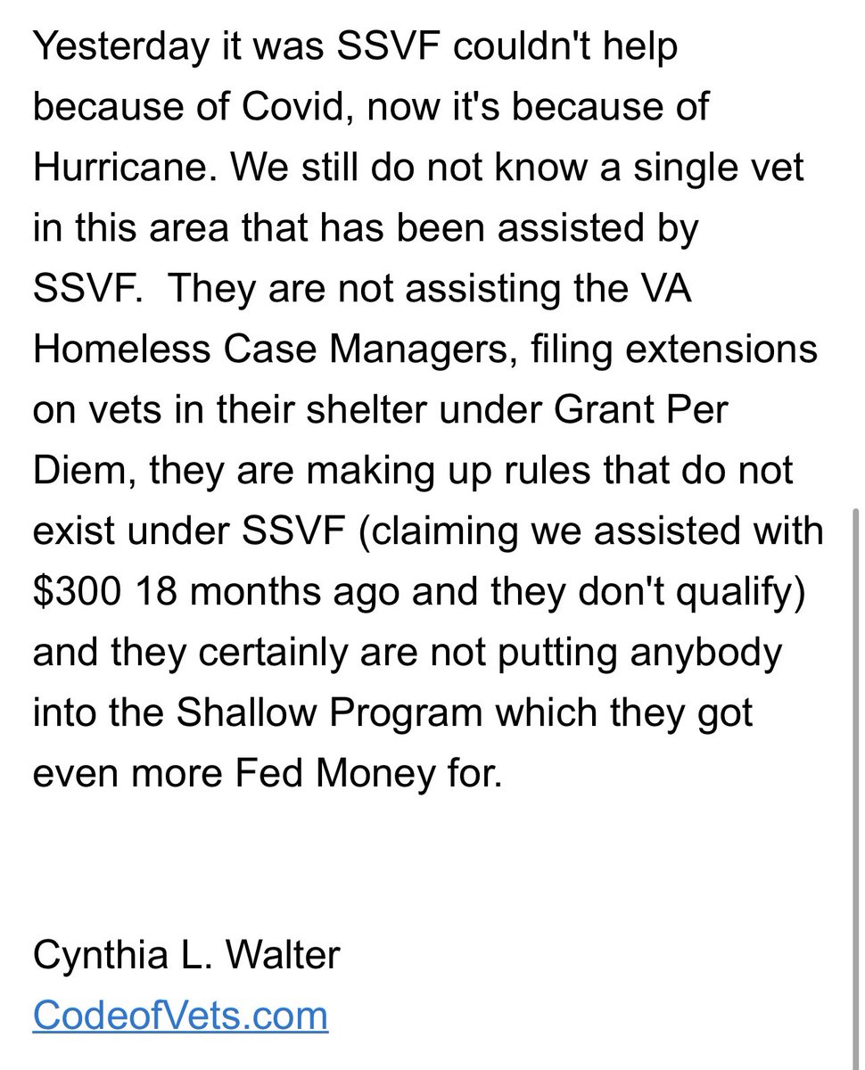 HOMELESS MISSION #Tampa #FL Army vet Brenton was made homeless & returned to a shelter bc of an increase in rent the housing authority wouldn't approve. He was told verbally that the SSVF would assist, and they have not. $1800 codeofvets.com paypal.me/codeofvets