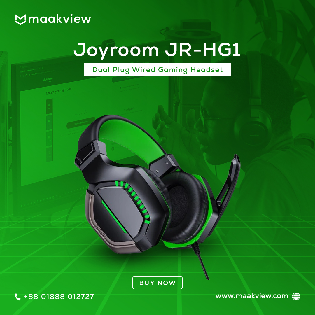 maakviewltd's tweet photo. Joyroom JR-HG1 Dual Plug Wired Gaming Headset

🎯 Highlights :

◼️ Model: JR-HG1
◼️ Frequency response: 20Hz-20KHz
◼️ Speaker Driver: 50mm
◼️ Adjustable Mic
◼️ 3.5mm+USB Connector

🛒 Order Link - https://t.co/CD3e4oVbrF

#bdshop #shopping #Onlineshopping https://t.co/i0DBVTVmHo