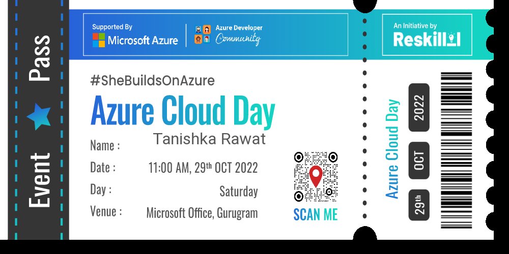 007Tanishka's tweet photo. #SheBuildsOnAzure
#clouddayGGN 
Hello Everyone! I'm invited to attend Azure Cloud day at Microsoft Office, Gurugram. https://t.co/jrAqqRZv62