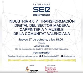 El presidente de FEVAMA, Alejandro Bermejo en #EncuentrosSER | La industria 4.0 y la transformación digital del sector de la madera, carpintería y el mueble de la Comunitat Valenciana, Jueves 27 de octubre, a las 18:00h. 

MÁS INFORMACIÓN: facebook.com/radiovalencias…