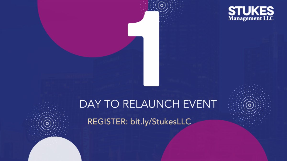 stukesllc's tweet photo. The Stukes Management Grand Relaunch event is TOMORROW, 11/26! Join via Zoom or watch LIVE on Facebook and YouTube. You don't want to miss it!  #stukesllc #relaunch

REGISTER NOW: https://t.co/FkwvNsXgW2 https://t.co/Dh1prFulVt