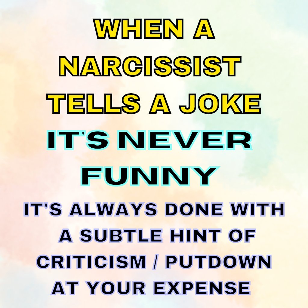 realtal99434945's tweet photo. #Narcissists #notfunny #devaluing #putdowns #narcs #narcissism #mentalhealth https://t.co/tNOsPHzxi9