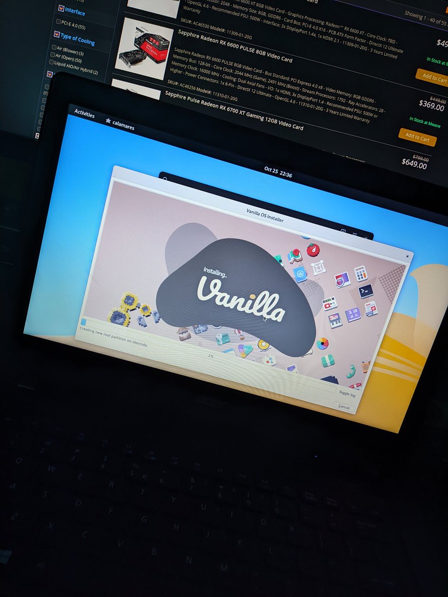 PolluxAU's tweet image. Hopefully it installs 🙏 #linux #vanillaos