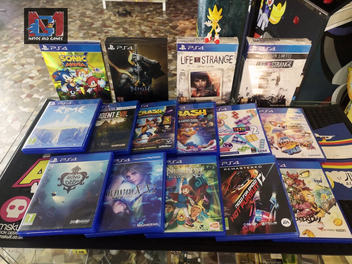 MatosandGames's tweet photo. Ce matos PS4 est très sympa 😊
#ps4 #sony #crashbandicoot #residentevil #finalfantasy #needforspeed #wonderboy #nioh #songofthedeep #sonicmaniaplus #lifeisstrange #rime #puyopuyotetris #ninokuni #matosandgames https://t.co/m0aLGw7Gvu