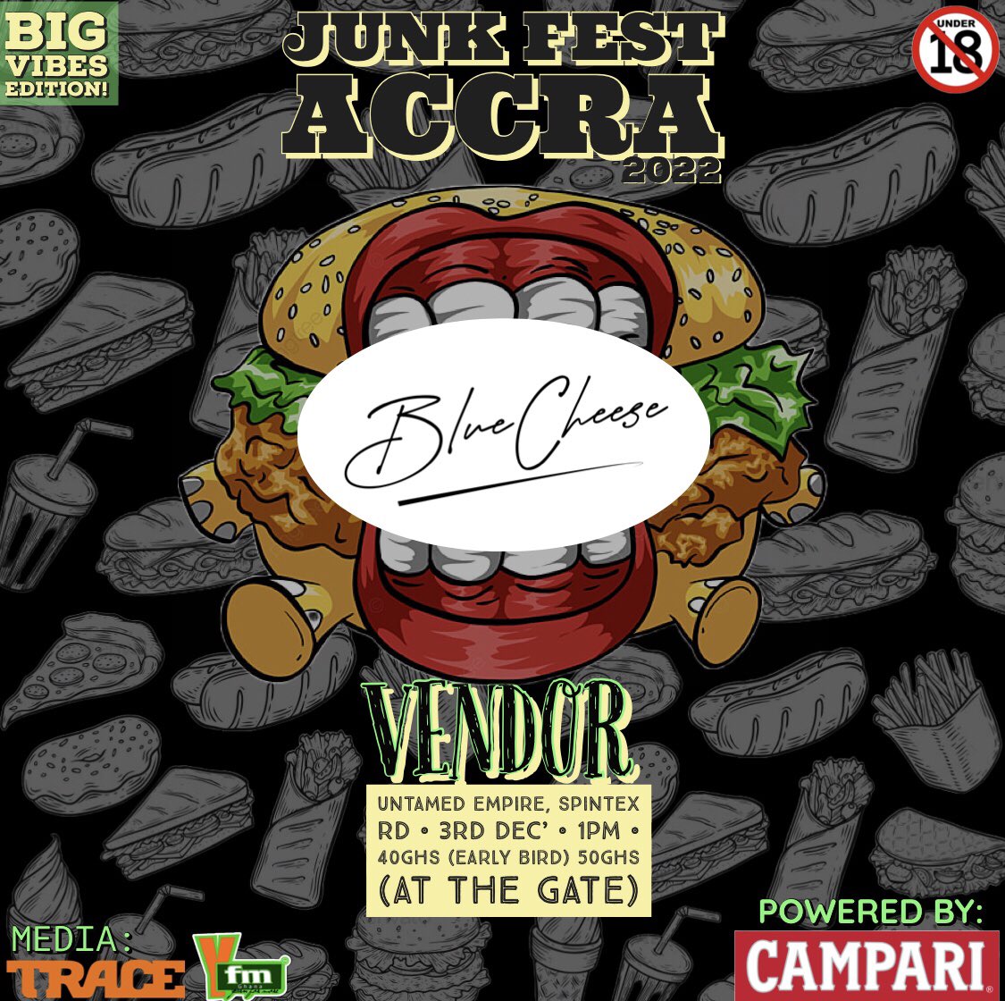 “ <a href="/thebluecheese_/">Blue Cheese</a> will be at #JunkFestAccra22 🔥🌯🍔🫔🌮🥓🍟