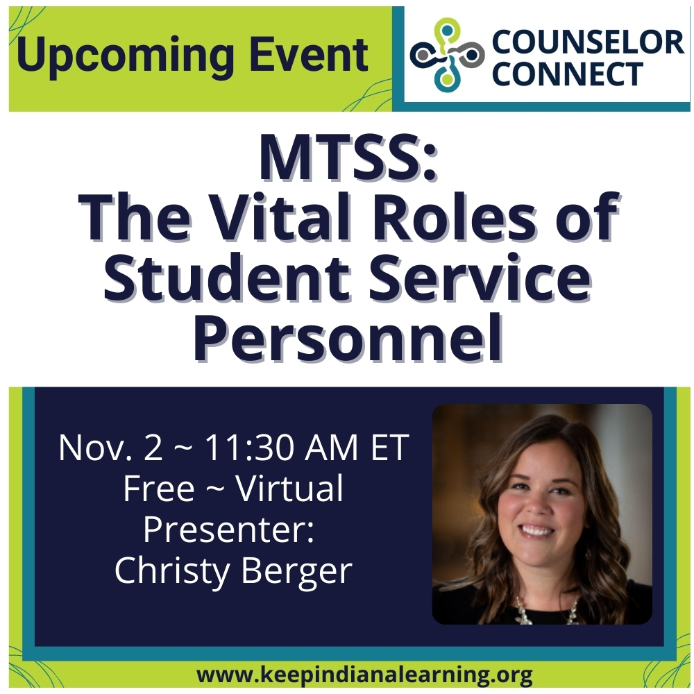 MTSS is an approach designed to meet the academic, behavior & mental health needs of all. In order to be effective, it is essential roles, supports, interventions, & procedures are clearly defined. Explore all of these with @ChristyINSEL on 11/2. Register: KeepIndianaLearning.org/engagement-cen…