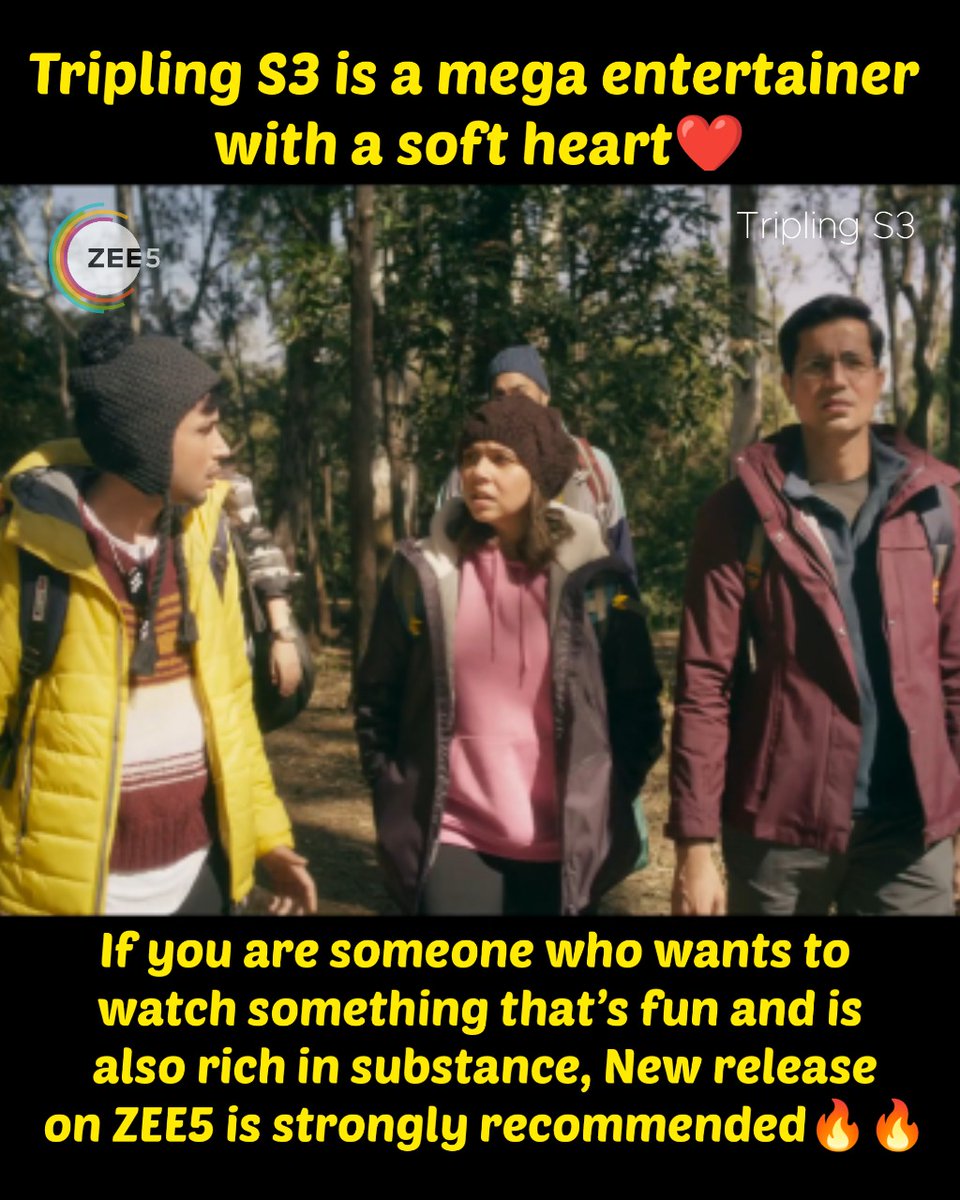 VikasPathak765's tweet photo. doston tripling hamesha se mera pasandida Raha Hai season 3 ka Mujhe intezar tha @ZEE5India #Tripling #zeeseries https://t.co/3oFgzFZibN