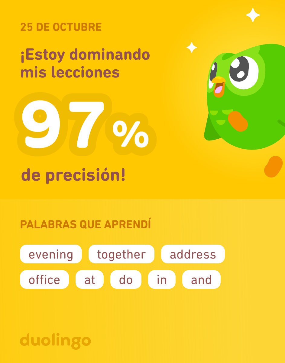 hijoderanarin's tweet image. ¡Estoy aprendiendo inglés en Duolingo! Es gratis, divertido y efectivo.