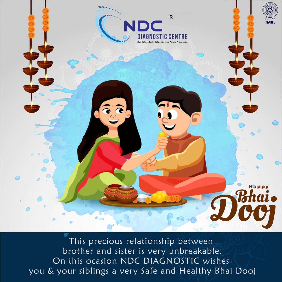DiagnosticNdc's tweet photo. May this Bhai Dooj make your relationship stronger than ever and provide you both joy and prosperity. NDC Diagnostic Centre wants to make sure you're always safe. Greetings to Bhai Dooj!

🔗 Visit us: https://t.co/DO3G27Cgbk

#bhaidooj #bhaubiz #ndcdiagnostics #diwali #deepawali https://t.co/bcEwEmEi1b