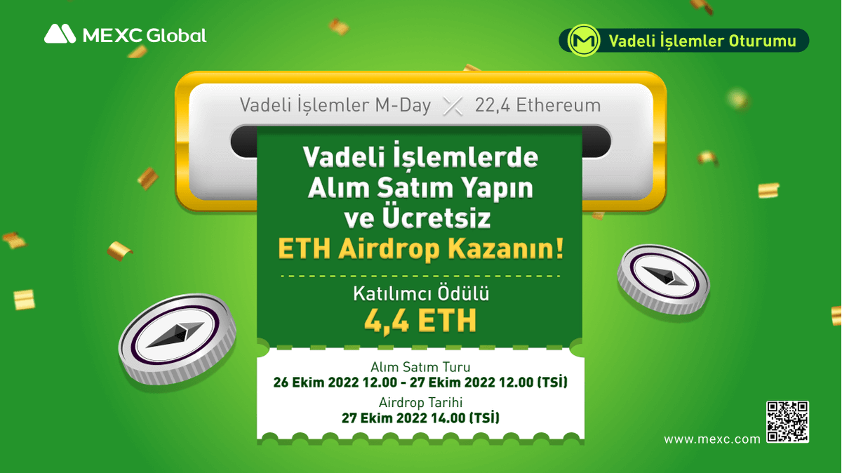MEXC_Topluluk's tweet photo. 💰 #MEXCTürkiye #Ethereum $ETH M-Day Etkinliği
​
🏆 100 Kişiye Toplam 500 $USDT Vadeli İşlem Deneyim Bonusu!
​
📌 Katıl: https://t.co/sCcyL2GL1S
​
📌 M-Day: https://t.co/6DSqrDcnqn
​
✅ Takip: @MEXC_TR
✅ Abone Ol: https://t.co/7kSYDGEfbm
✅ Beğen
✅ Alıntıla 5 kişi etiketle https://t.co/TKdVoaPjMc