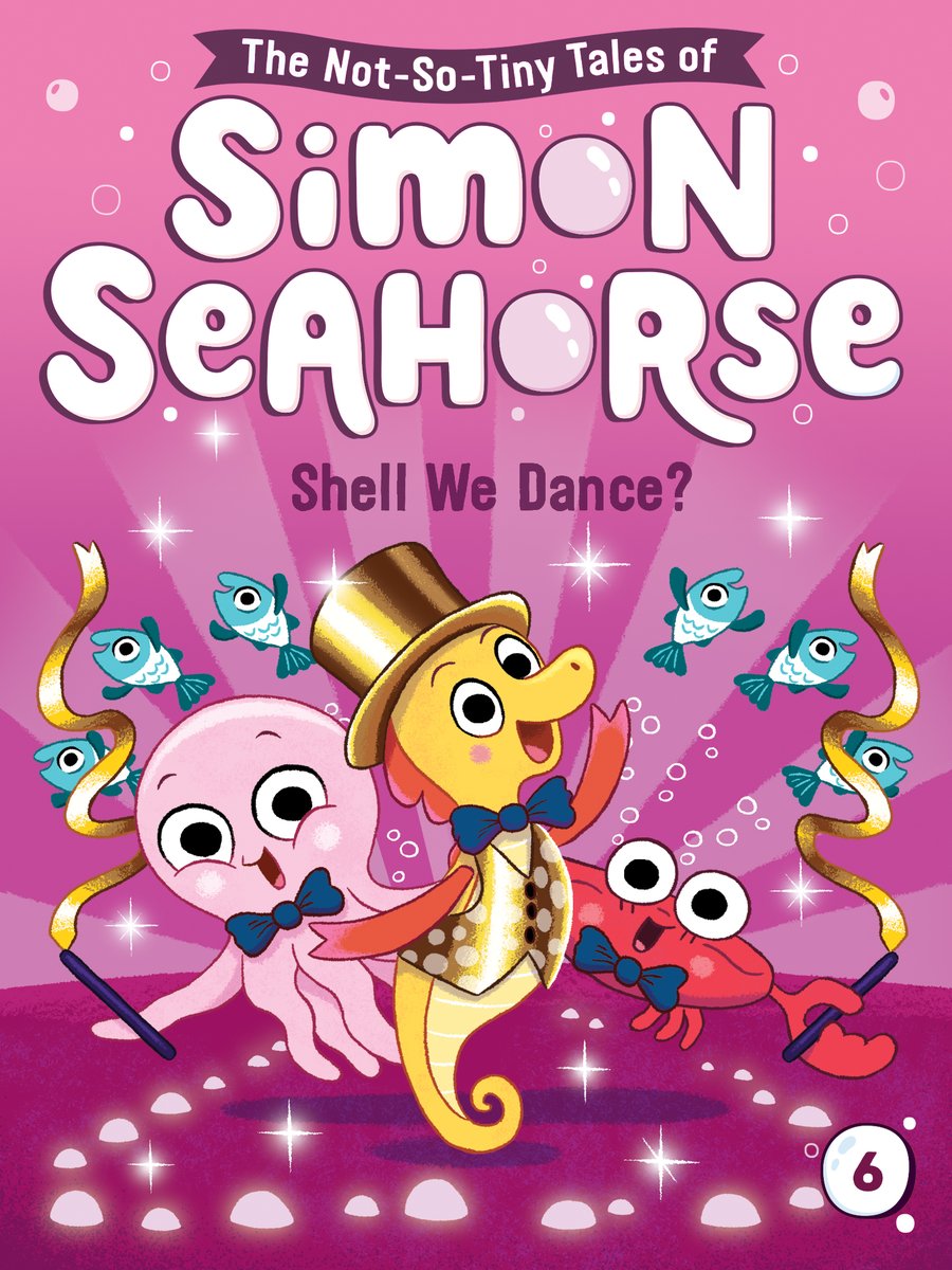 SHELL WE DANCE, the 6th book in the Simon Seahorse chapter book series, is out in the world today! This has been such a fun series to work on w/ @SimonKIDS as 'Cora Reef.' 🪸 🐠
