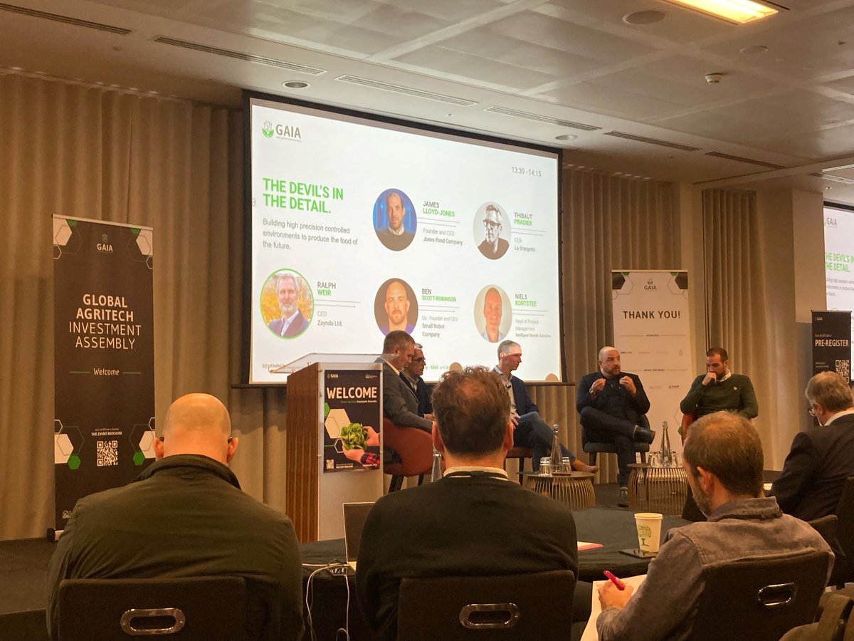 At the Global Agritech Investment Assembly - GAIA conference in London today. Nice to see <a href="/CHAPAgriTech/">Crop Health & Protection - CHAP</a> members <a href="/smallrobotco/">Small Robot Company</a>, <a href="/LettUsGrow/">LettUs Grow</a>, <a href="/PesTechnologies/">PES Technologies</a>, <a href="/FarmUrbanUK/">Farm Urban</a> and <a href="/FutureFarmAg/">FutureFarm</a> there too #GAIA