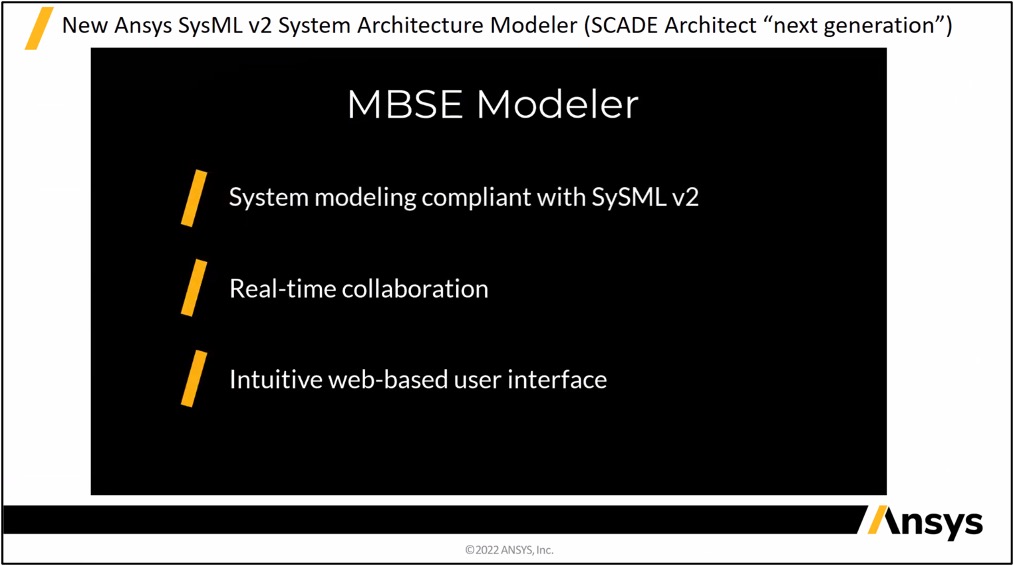 Thierry Le Sargent, Product Manager for #Ansys #SCADE, presents publicly for the first time that Ansys is working on a new #MBSE Modeler for system modeling compliant with #SysML v2!

#models22 #industrydays