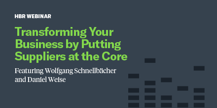 HarvardBiz's tweet photo. Join us today for an #HBRWebinar “Transforming Your Business by Putting Suppliers at the Core”: https://t.co/dvrEKaFA5P https://t.co/qcWc6oG6vx