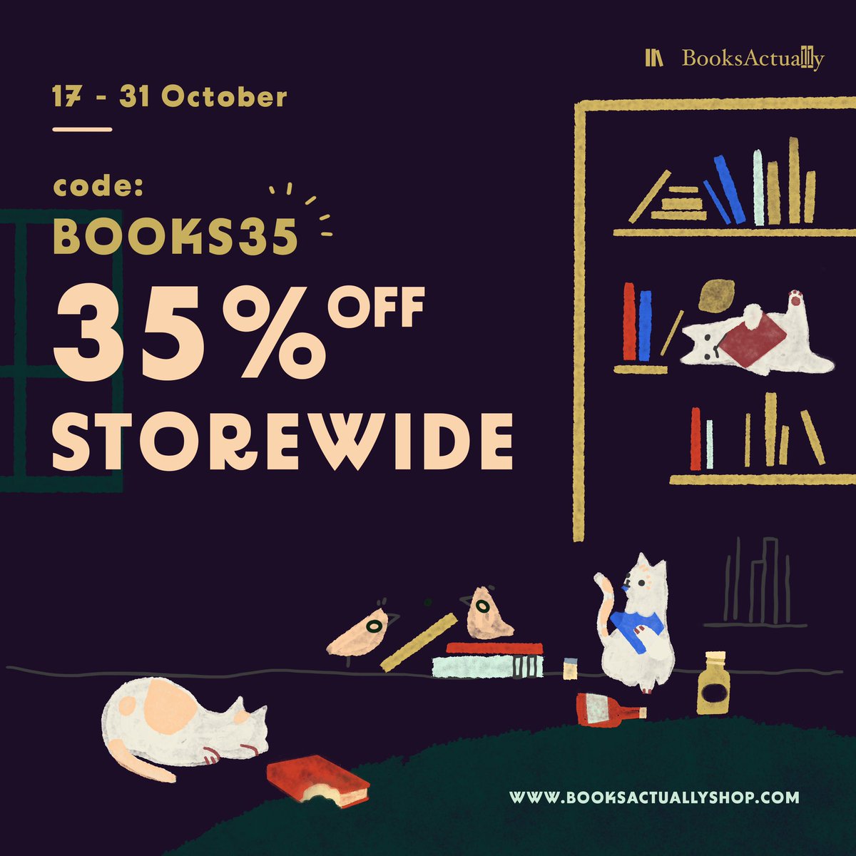 LIVING OUR BEST BOOK LIFE 🥰

Enjoy a 35% storewide discount from now 17th to 31st October when you key in the discount BOOKS35

#sale #bestlife