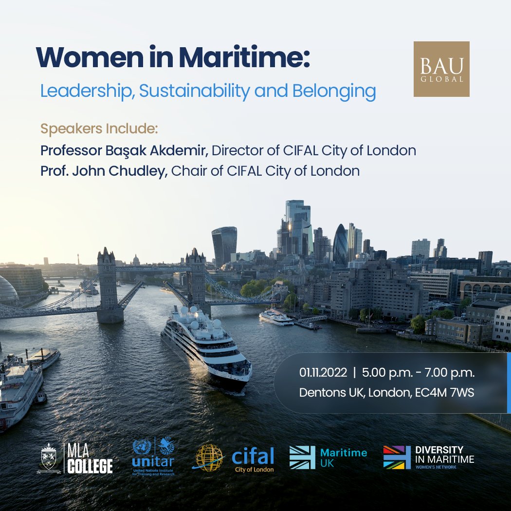 The event will provide an opportunity to network and share ideas on the topic of Women in Maritime. @MLA_College @CifalLondon @UNITAR @MaritimeUK Register here: maritimeuk.org/events/events/…