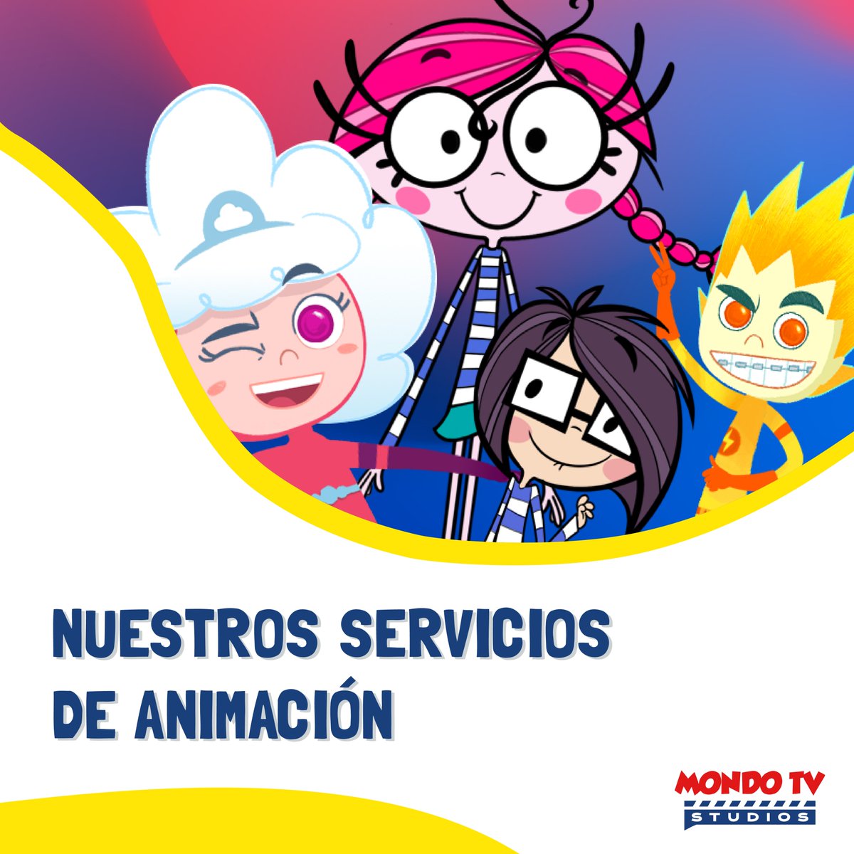 MondoTVStudios's tweet image. Nos encanta contar historias y...¡producirlas!🎬

Experiencia, talento y estratégica localización en las #IslasCanarias nos permiten ofrecer cualquier tipo de servicios de animación 2D y 3D. 

Descubre más sobre nosotros: bit.ly/3SzpouC

#MondoTVStudios #animationservice