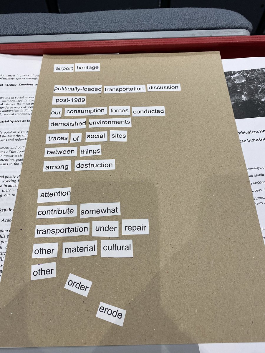 Coffee break #poetry. #workshop #ambivalentheritage