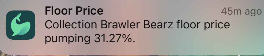 I mean, it doesn't really matter to me since my intentions are to remain in the awesome @BrawlerBearz ecosystem....but you love to see it. Still an amazingly low entry point for what is turning out to be one of the most innovative projects on the #ETH #Blockchain. #Web3 #NFT