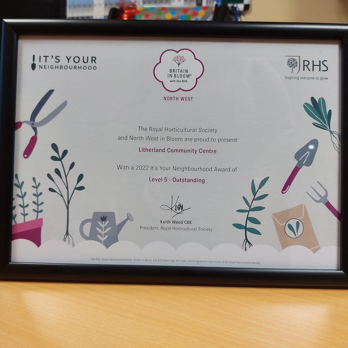 We are delighted to announce that Litherland In Bloom in partnership with <a href="/LitherlandYouth/">Litherland Youth & Community Centre</a>  have been awarded a Level 5 Outstanding for our entry in the <a href="/NWIBofficial/">North West in Bloom</a> 
A huge well done and thank you to all our amazing volunteers and partner organisations for your help and support