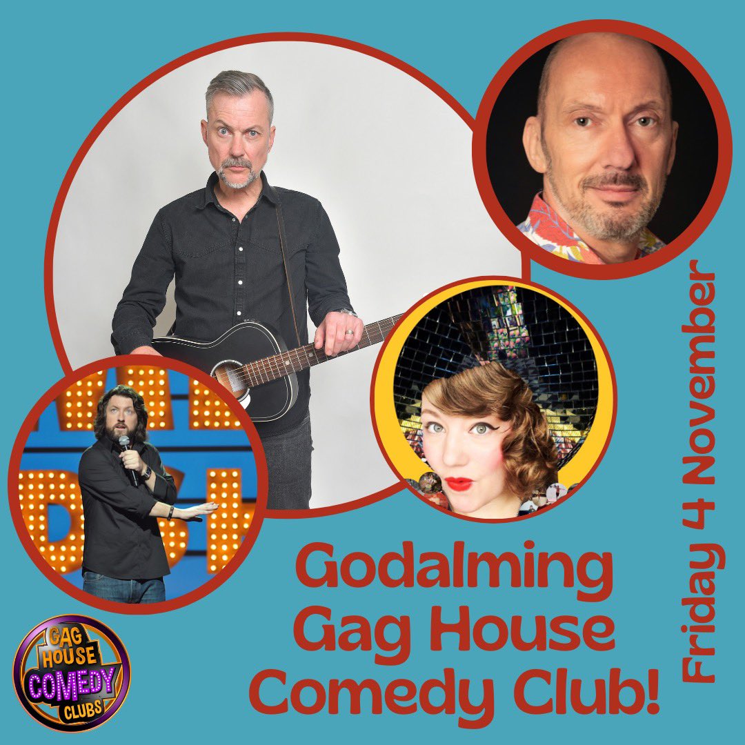 GagHouseComedy's tweet photo. Godalming - Friday 4 November!

Lineup:
#bennorris #keithfarnan #katiepritchard #jeremyodonnell #godalming 

Booking: https://t.co/X9Iu28uKDG https://t.co/QM6PIqSYnh