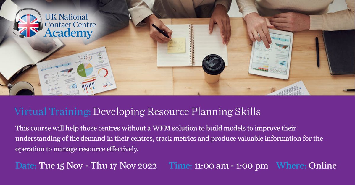 CCMATALK's tweet image. Do you need to improve forecasting &amp;amp; scheduling in a small contact centre operation? Join our practical 3 part online workshop - Develop Resource Planning Skills. Find out more here: ccma.org.uk/members/events… #ccma #contactcentres #resources #contactcentre #Training #efficiency
