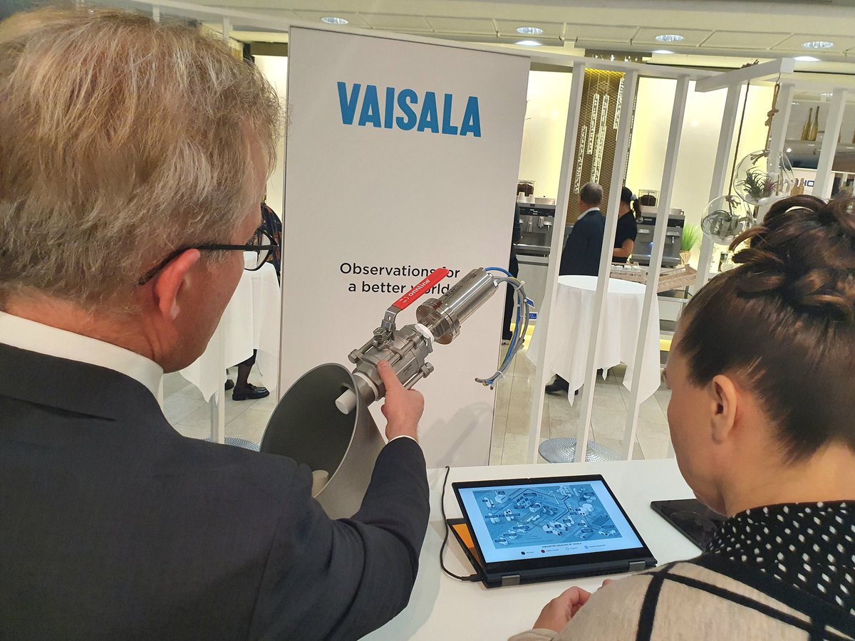 VaisalaGroup's tweet photo. We are here, ready for interesting discussions, demos, and encounters! #MIF22 #MillenniumTechnologyPrize #innovation #biogas #airquality #Vaisala https://t.co/Khug683KTG