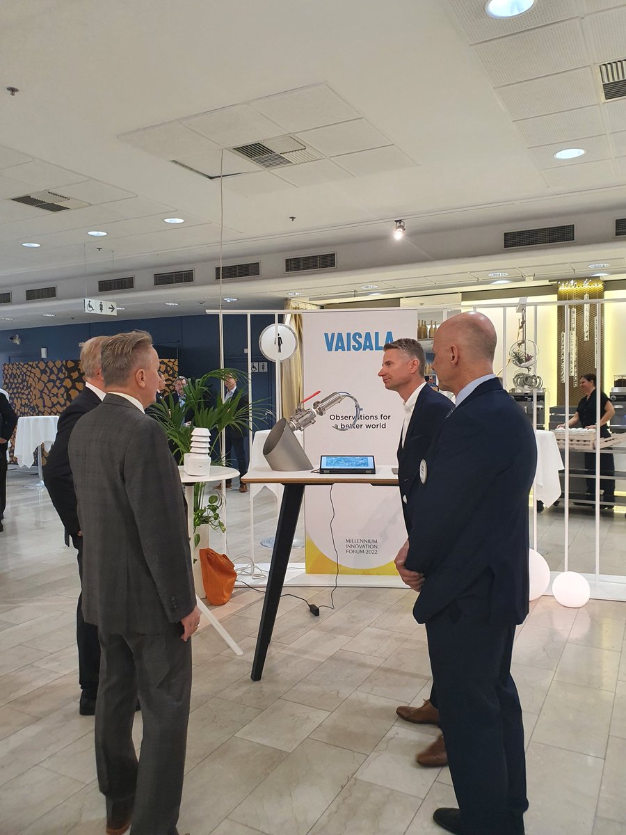 VaisalaGroup's tweet photo. We are here, ready for interesting discussions, demos, and encounters! #MIF22 #MillenniumTechnologyPrize #innovation #biogas #airquality #Vaisala https://t.co/Khug683KTG