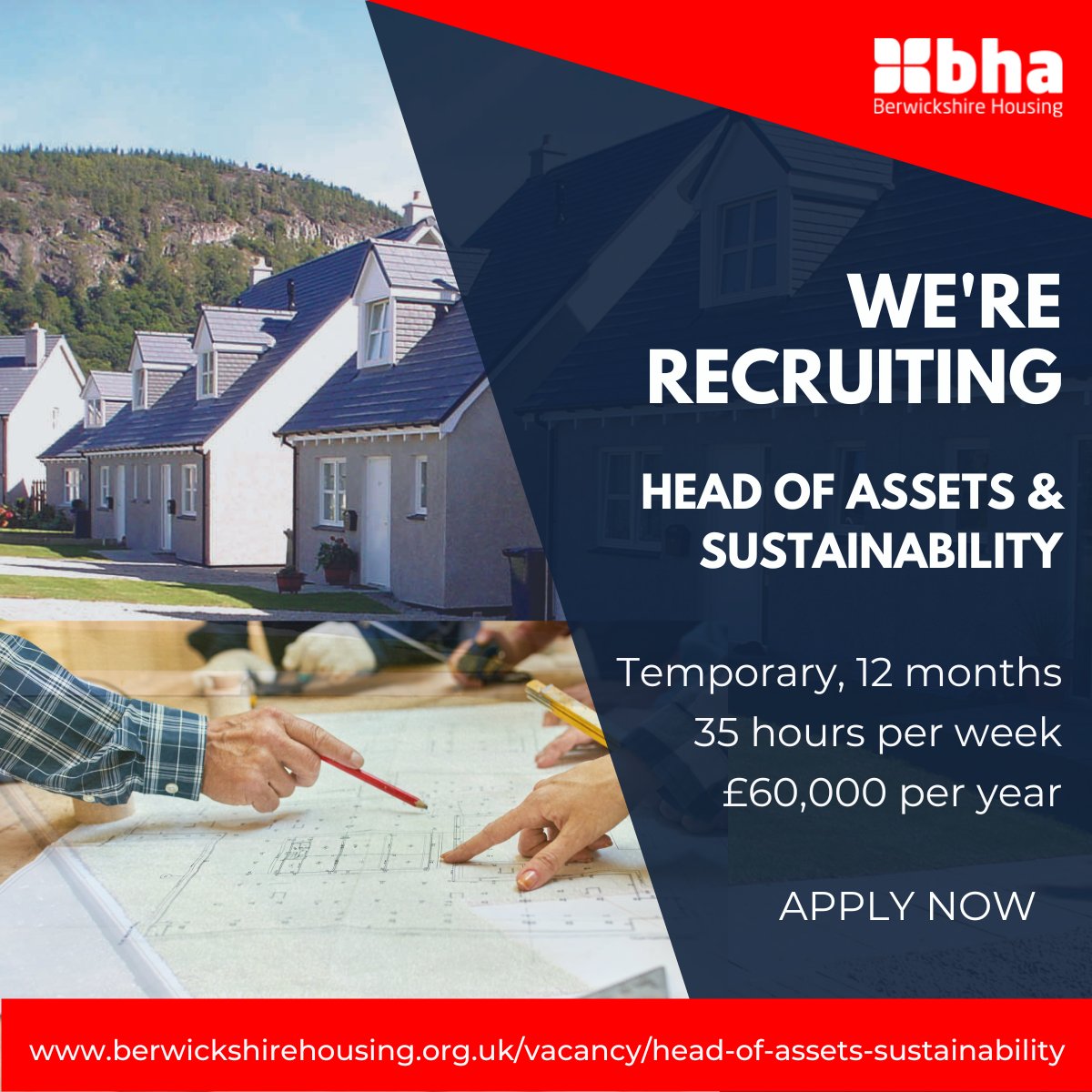 📌Job Opportunity📌

Are you methodical, love shaping strategies and are always leading others with your ideas?  

We are looking for a passionate, experienced individual to join our team as Head of Assets and Sustainability. 

To find out more visit: berwickshirehousing.org.uk/vacancy/head-o…