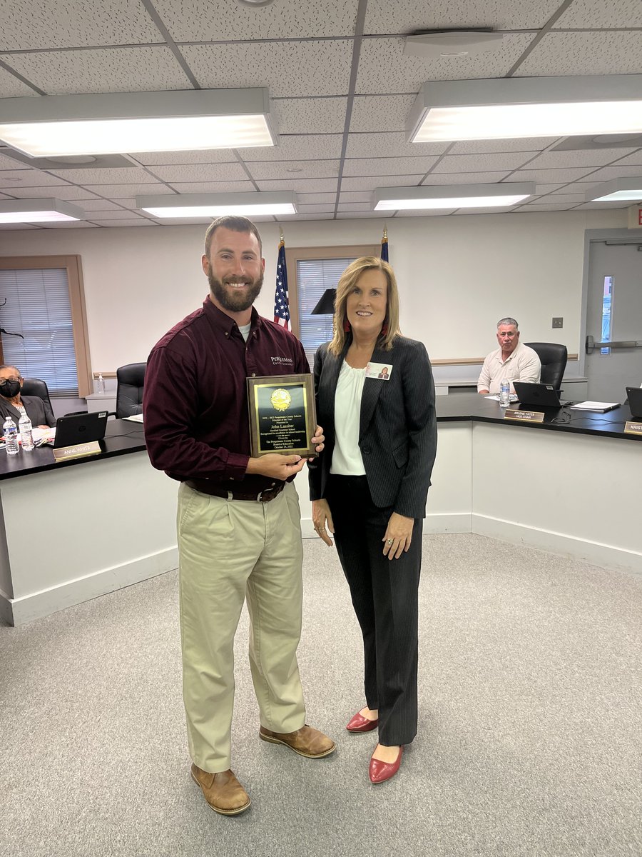 TanyaTturner's tweet photo. The PQ BOE honored our principals for National Principal Month. We also held a special recognition for @JohnLassiter, principal of HGS, for being named  2022-2023 POY! PQ Proud of all of our school leaders! @pqschools #EveryChildEveryChanceEveryDay #BeTheOne https://t.co/HiigSN9Hi8