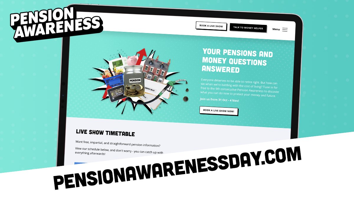 PensionDay's tweet photo. Nearly 30,000 people have registered for our live shows so far! 🙌 So, what are our most popular sessions:
1. Pensions &amp; tax
2. How much pension do I need?
3. What is a pension/ how do pensions work? 

There’s still time to register. All starts 31st Oct #PAD22 #PensionAttention https://t.co/qW841Nhwkt