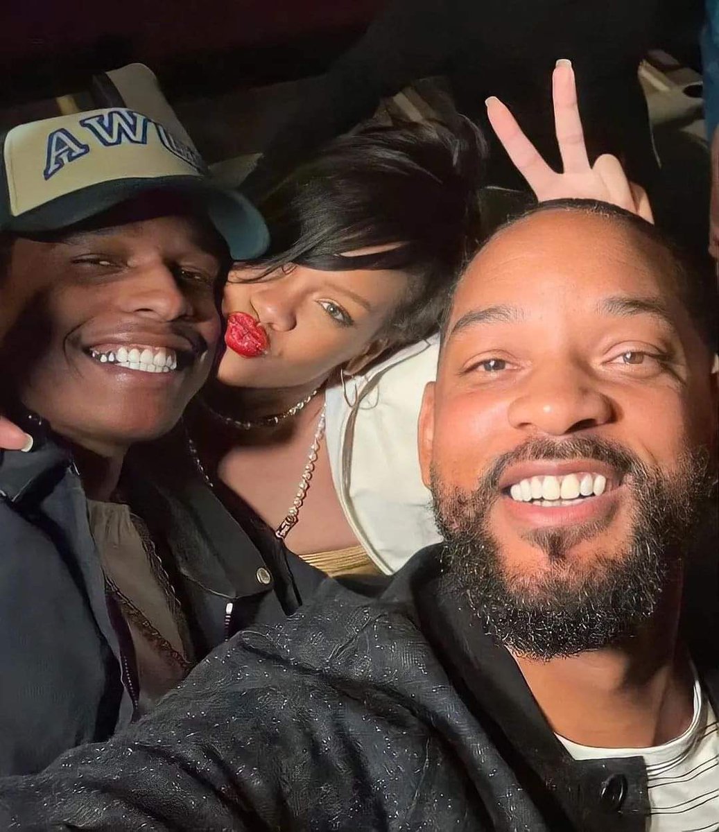 mayaghanuteju's tweet photo. #ThreeMuskeeters
@rihanna 
@willsmith 
#Asap Rocky https://t.co/Vi0iVFxJrW
