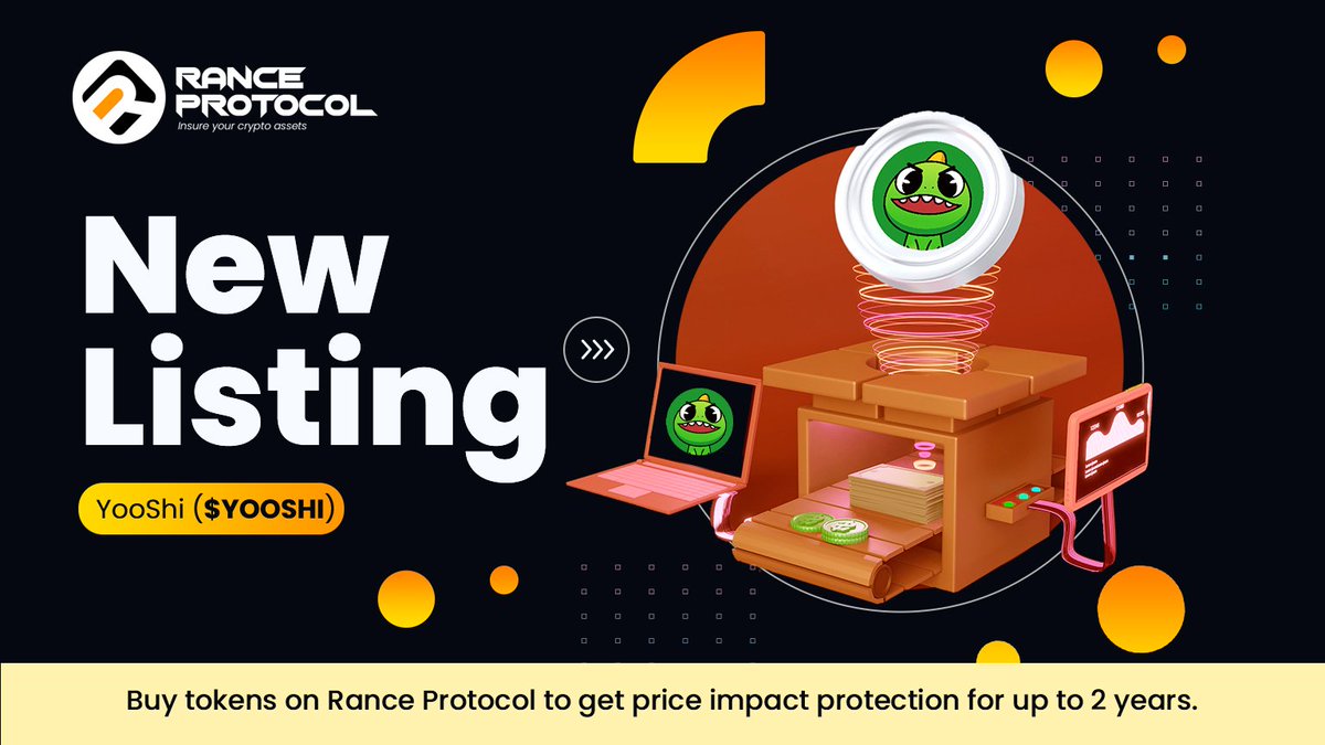 RanceProtocol's tweet photo. NEW LISTING 🔥

🛡️ @Yooshi_official $YOOSHI is now listed on Rance Protocol ✅

Buy #YOOSHI on Rance Protocol to get price impact protection for up to 2 years!

🔸Pair: YOOSHI/USDT, YOOSHI/BUSD
🔸Network: @BNBCHAIN
🔸Link: https://t.co/tpExs9TJ6a
#BNB #BNBCHAIN https://t.co/rS0oaTbPIS