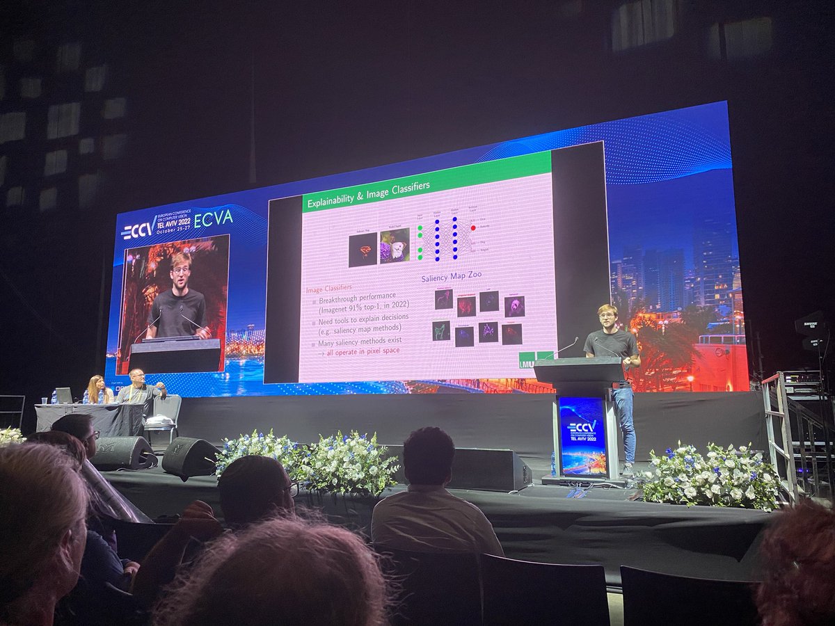 shawnmjones's tweet photo. Closing out #ECCV2022 session 1.B.1, @KolekDe is presenting “Cartoon Explanations of Image Classifiers”

Preprint: https://t.co/9xNLSSPanX
Paper: https://t.co/P4j2xJCE8G https://t.co/MjVul0wsYp