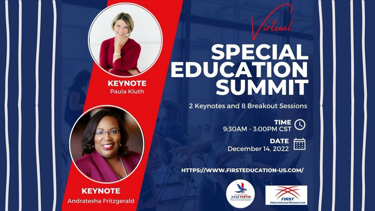 1stEdResources's tweet photo. If you are a special educator or teacher working with students with #IEP, we invite you to get recharged and renewed by connecting with colleagues and thought leaders from around North America at the #LearnerFIRST Special Education Summit. #SPED
https://t.co/z0Hwn9Bdq4 https://t.co/5AII4wkwER