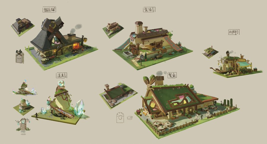 TheTreeverse_2's tweet image. 🏘️ Concept Art WIP