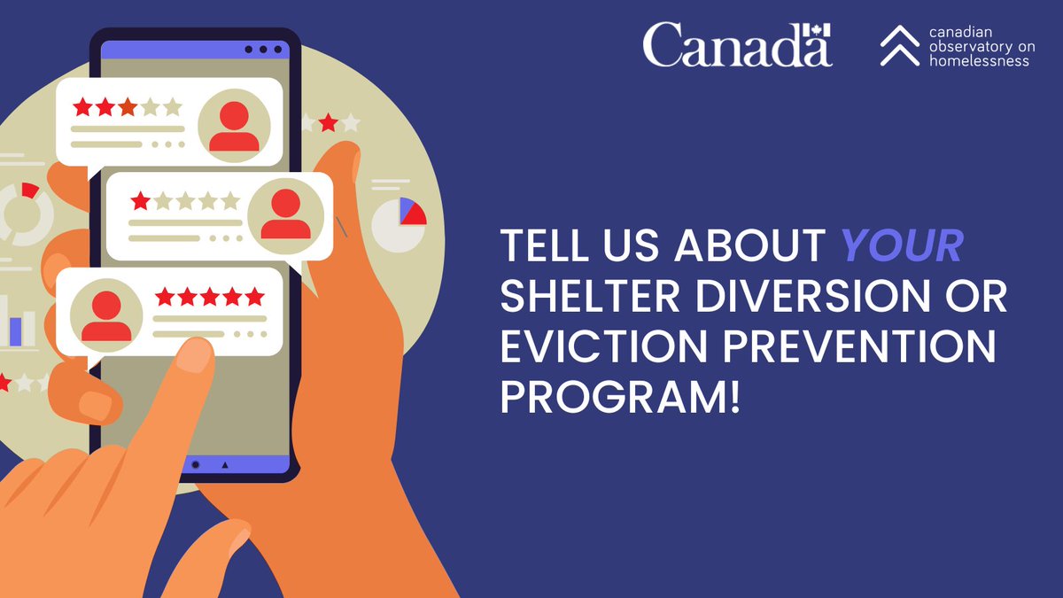 We want to hear from you! We're conducting a survey to determine communities’ interest in implementing #ShelterDiversion &amp; #EvictionPrevention programs across Canada. 

Survey for community entities: bit.ly/3CMYWcy

Survey for service providers: 
bit.ly/3TxVo3u