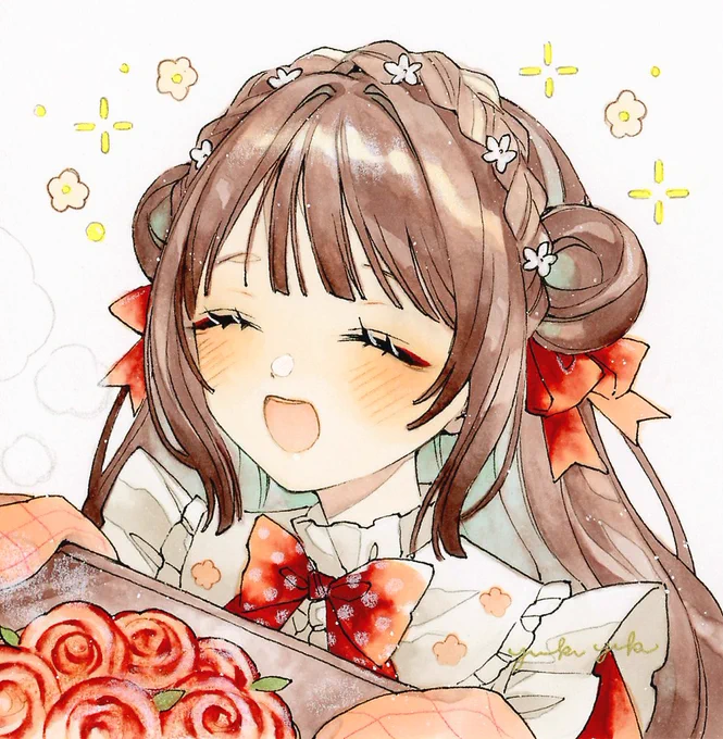 コピックのミニ原画 かわいく描けたので見て.. !  