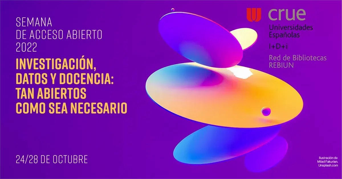 bibliotecnica's tweet photo. @arxiv Demà dimecres dia 26 a les 10 h. un nou webinar de @rebiun sobre "¿FAIR o no FAIR?, he ahí la gestión de datos".
Et pots inscriure a https://t.co/XkpNZU6rDr
#OAWeek2022 #OpenAccessUPC #OpenForClimateJustice https://t.co/l5ddQ4VhLU