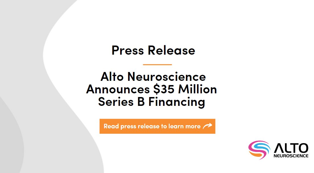 We are excited to announce a $35M Series B #financing co-led by Lightswitch Capital and <a href="/AlkeonCapital/">Alkeon Capital</a>, including participation from <a href="/Novartis/">Novartis</a>. We will use these funds to propel our pipeline + platform in #PrecisionPsychiatry forward. Read more: altoneuroscience.com/press-releases…